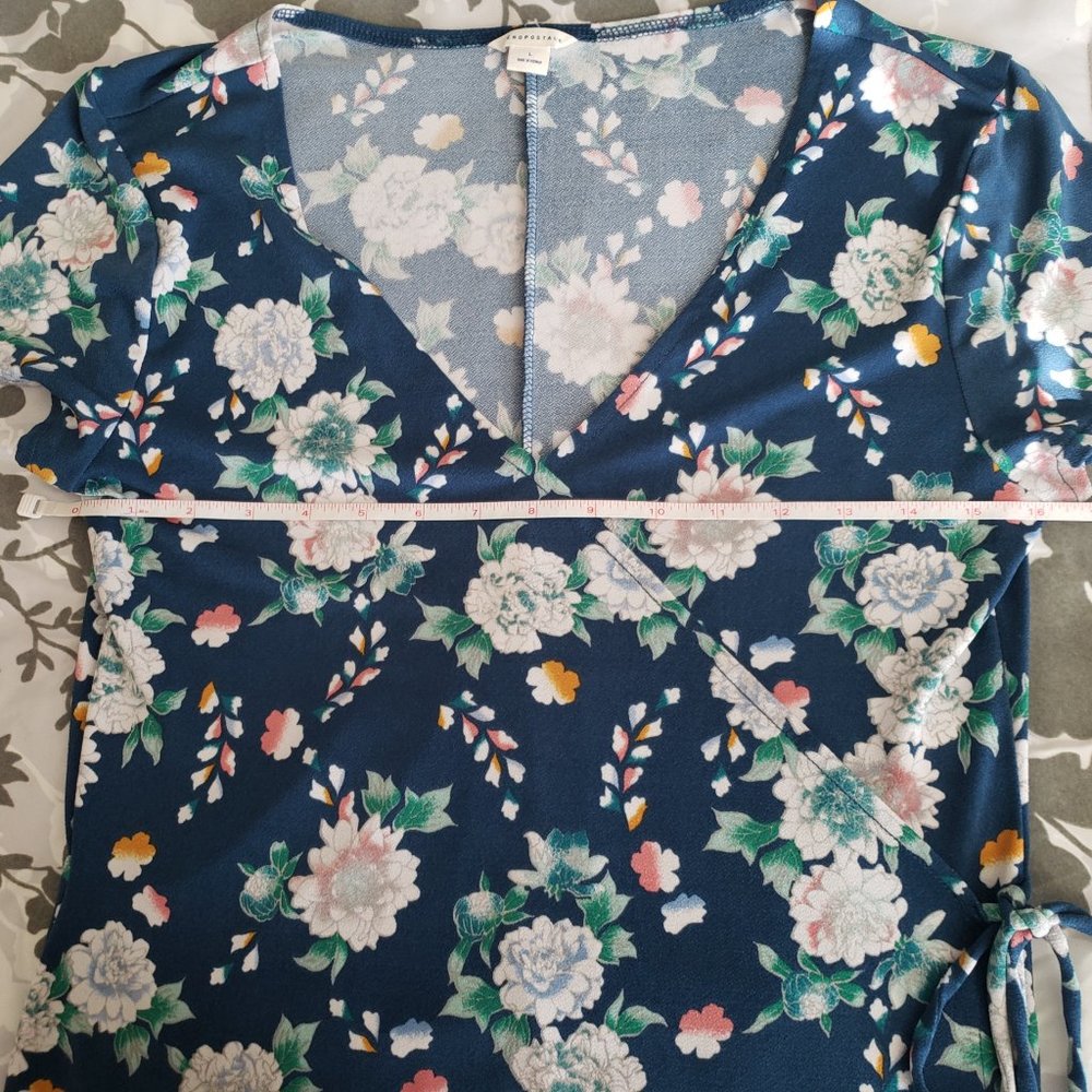 Aeropostale Blue w/ White Floral Dress - Picture 6 of 9